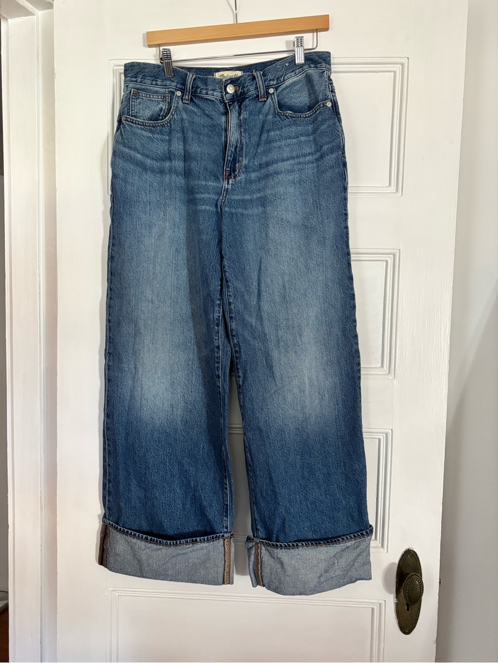 Madewell Wide-Leg Jeans in Medium Blue Wash